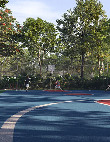 Basketball court at Mythri Springwoods