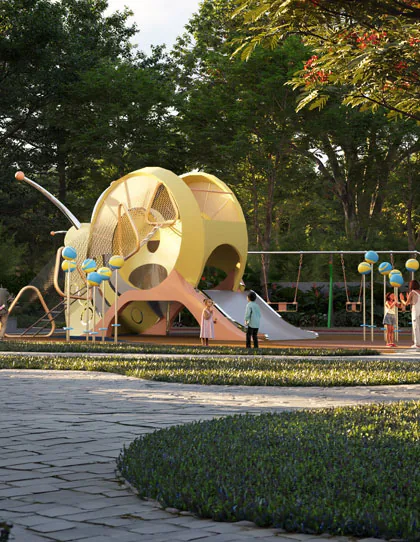 Children's play area at Mythri Springwoods