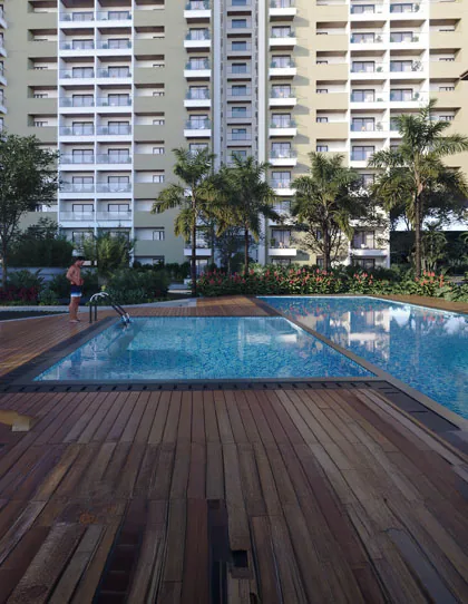 Swimming pool at Mythri Springwoods